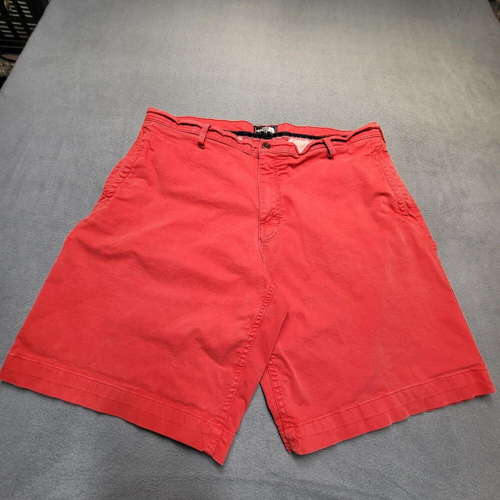 North Face Shorts Mens 38‎ Red Casual Flat Front Chino Stretch Outdoor Summer